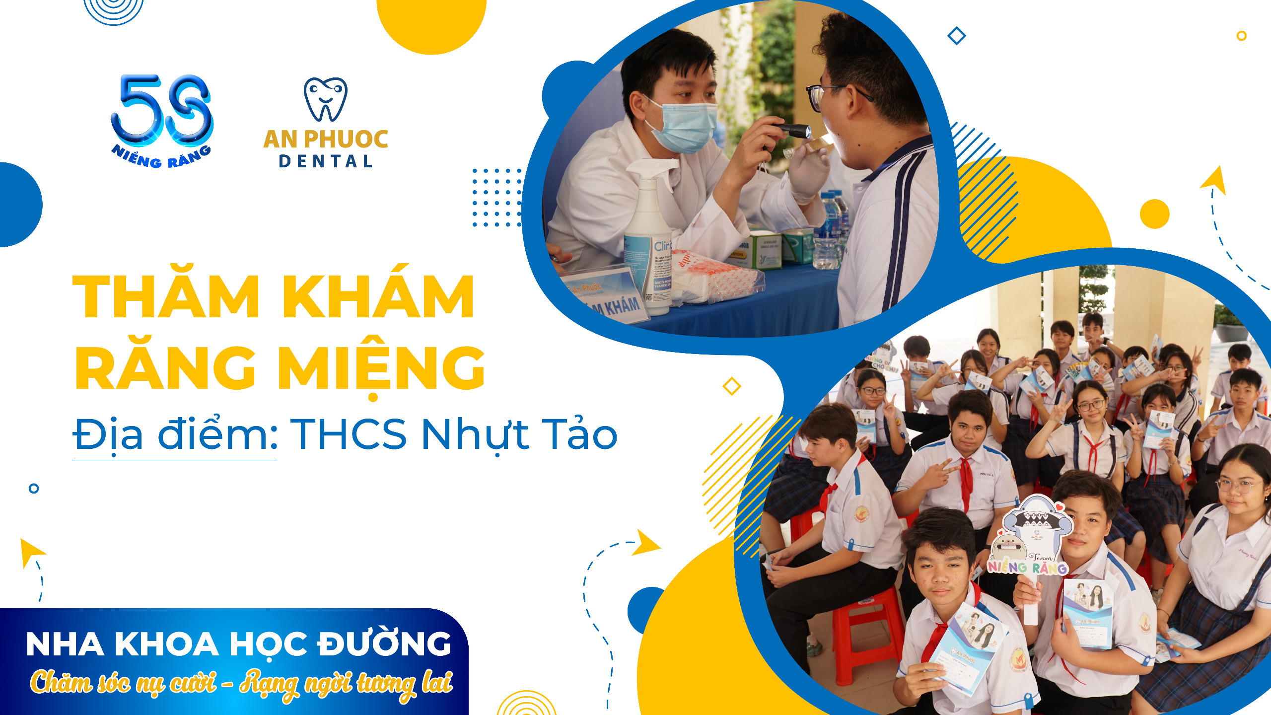 Thăm khám tầm soát sức khoẻ răng miệng – Trường THCS Nhựt Tảo
