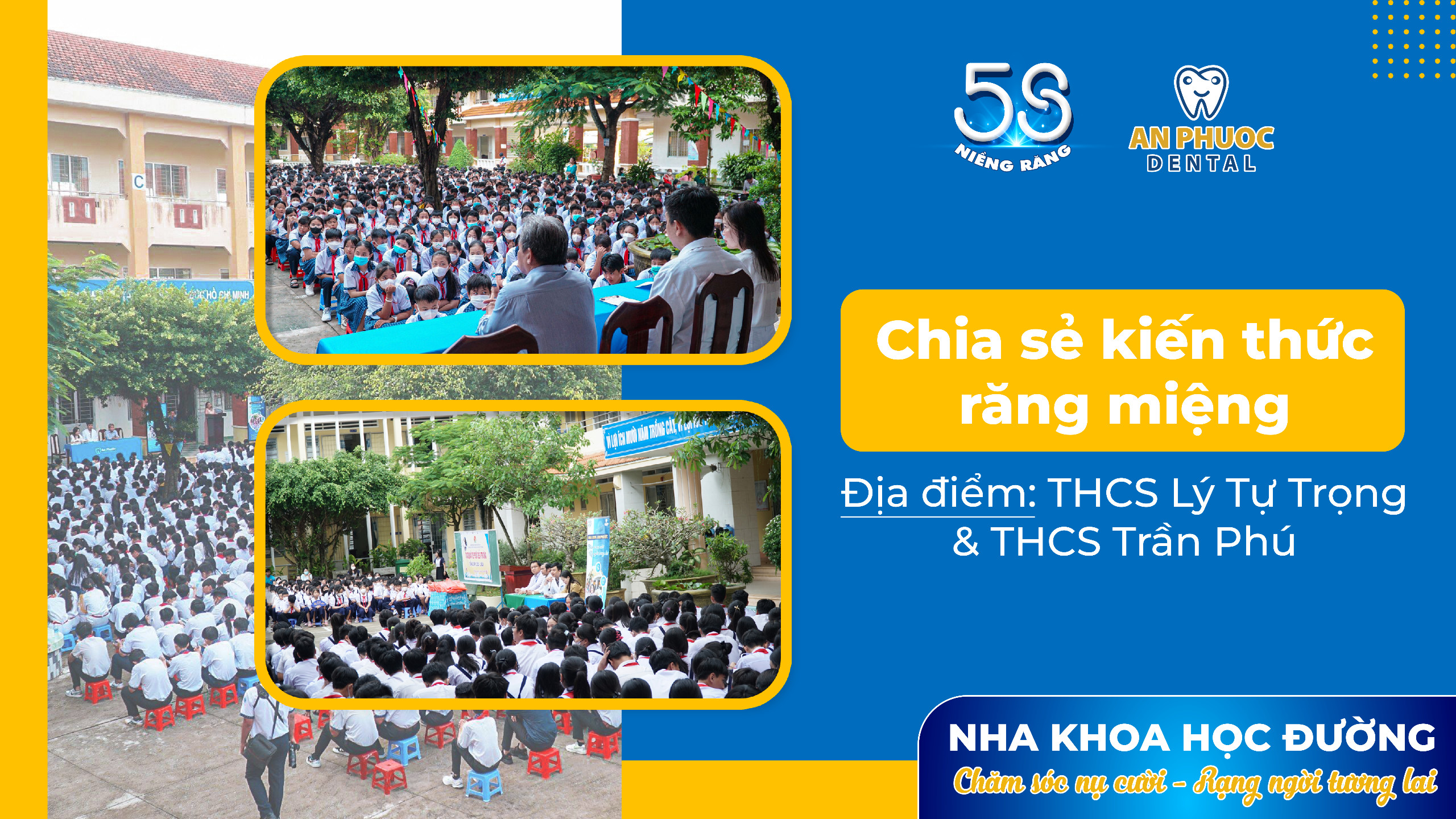 Tư vấn răng miệng tại THCS Lý Tự Trọng & THCS Trần Phú Chia sẻ kiến thức răng miệng tại Trường THCS Lý Tự Trọng & Trường THCS Trần Phú
