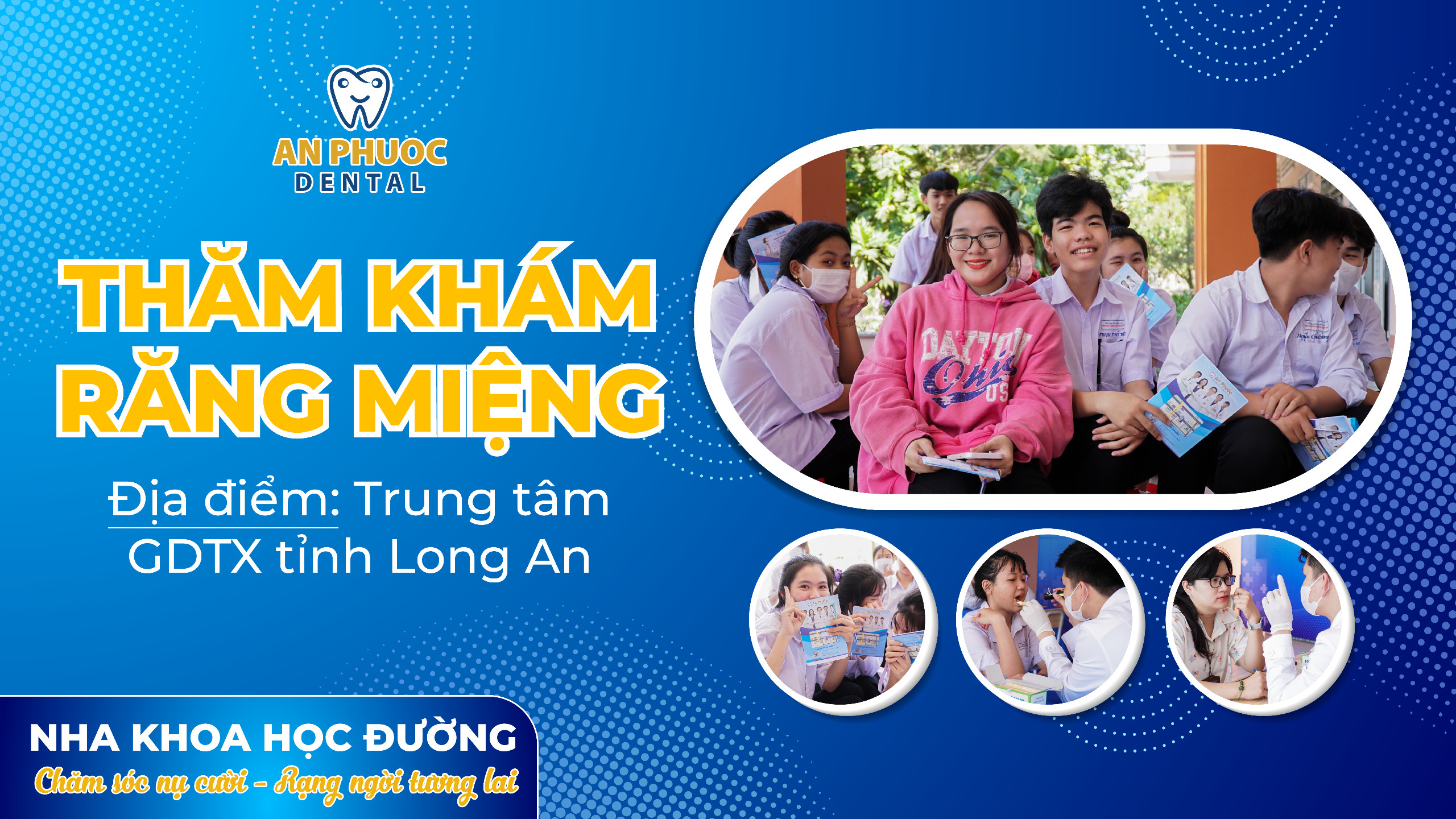 Thăm khám tầm soát sức khỏe răng miệng tại Trung Tâm GDTX Tỉnh Long An Thăm khám tầm soát sức khỏe răng miệng tại Trung Tâm GDTX Tỉnh Long An