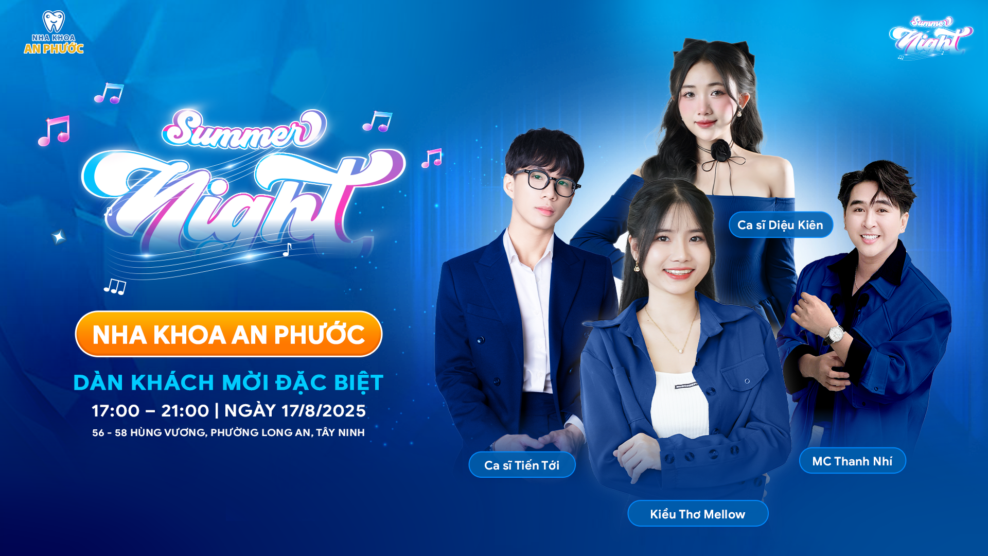 Thông báo sự kiện đêm nhạc Summer Night 2025 Khách mời đặc biệt tại đêm nhạc Summer Night